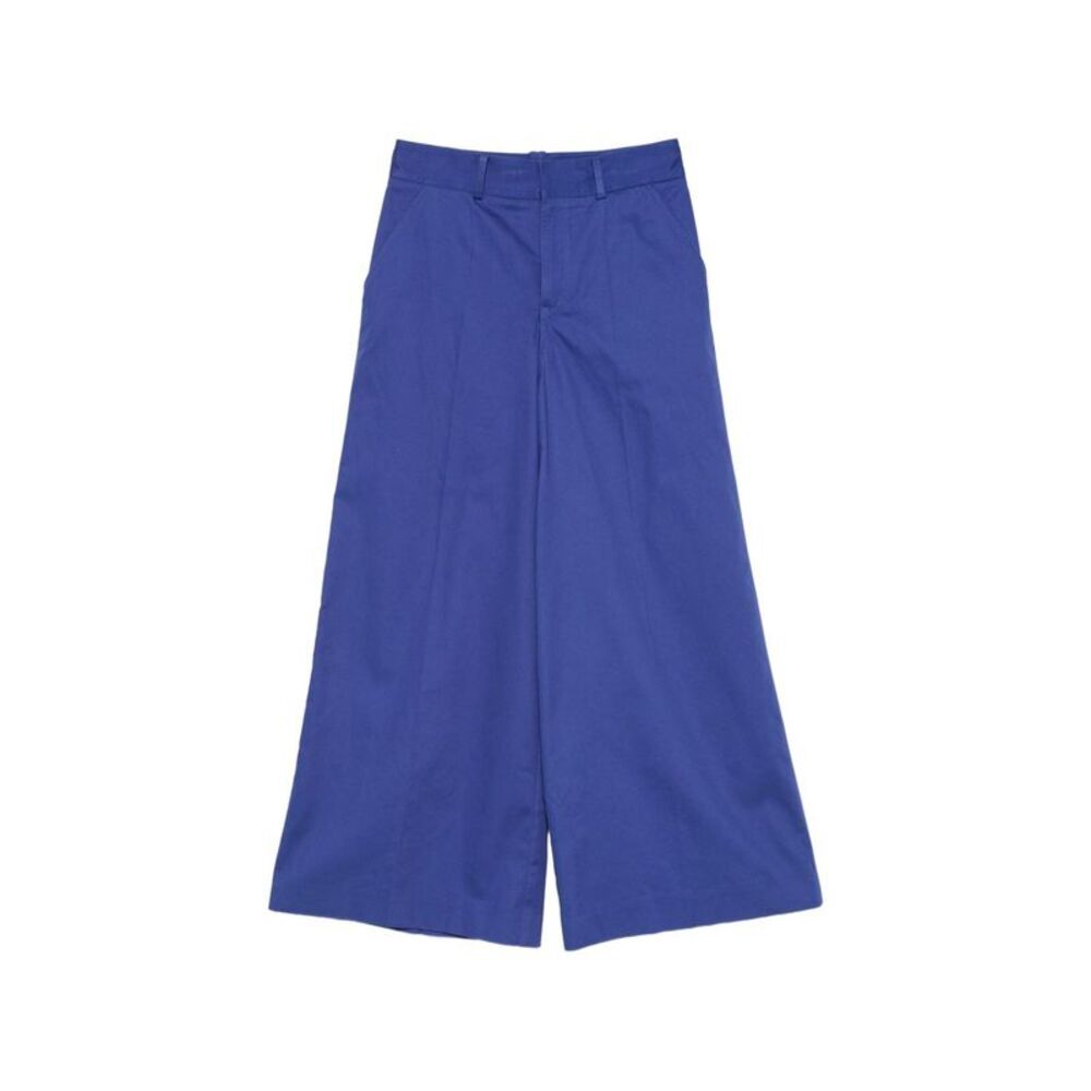 Celine Women Cotton Wide-Leg Trousers